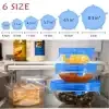 6Pcs Universal Food Silicone Cover Silicone Stretch Lids For Cookware Reusable Stretch Lids silicone lid covers silicone lids