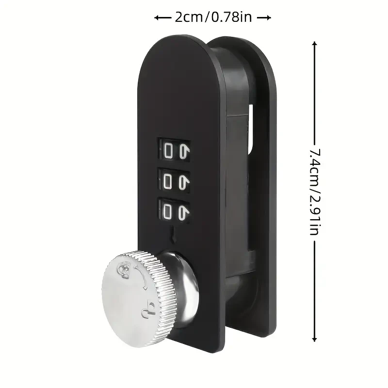 Aluminum Alloy Drawer Password Lock, Mechanical Keyless Locker Door Lock, Uncharged Turn Tongue Lock for Secure Storage