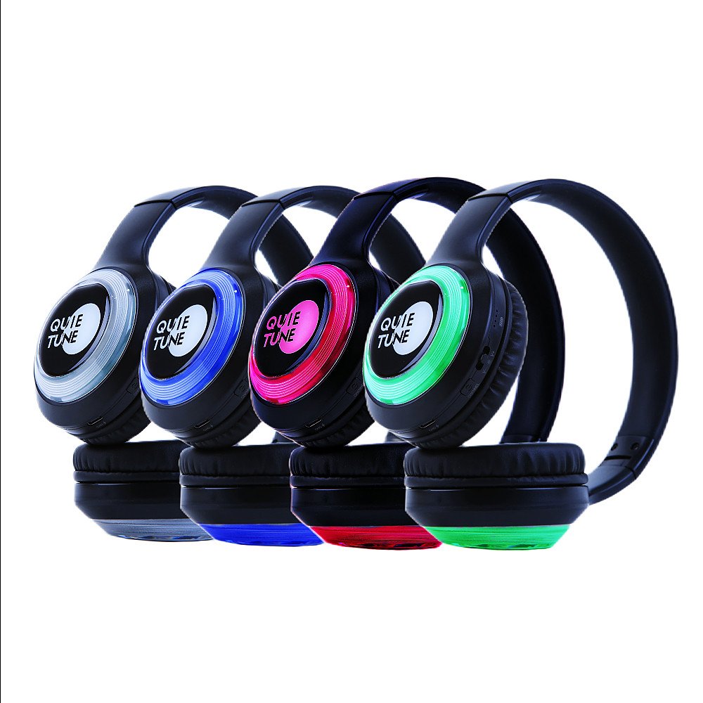 Silent Disco Headphone Wholesale F7 500M Control Distance Quiet Party Headset Stereo Silent Disco Earphone and Transmitter