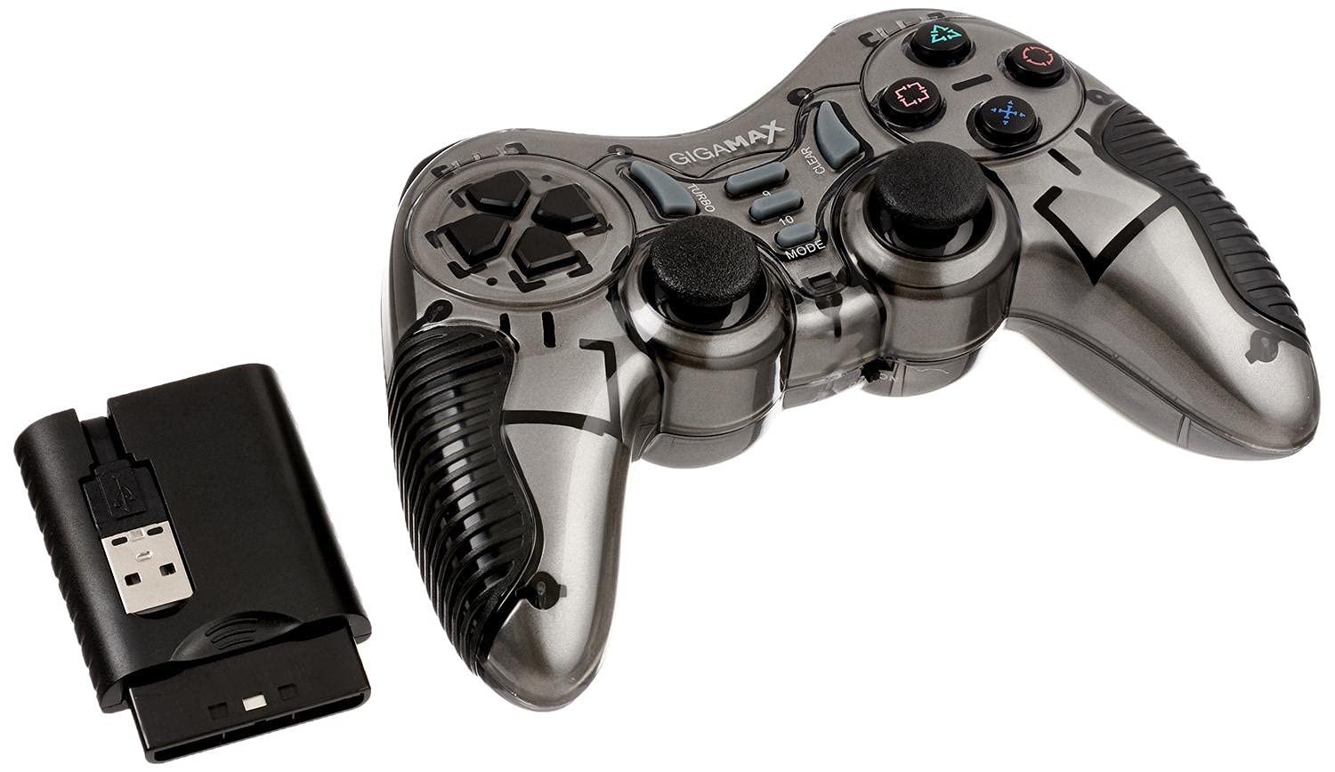2.4Ghz Wireless Gaming Controller Gamepad 6 IN 1 DUAL VIBRATION JOYPAD (JOYSTICK) WIRELESS GAMEPAD FOR PS1 ,PS2, PS3, PC , LAPTOP & ANDROID SMART LED TV & ANDROID BOX HEAVY PLUS