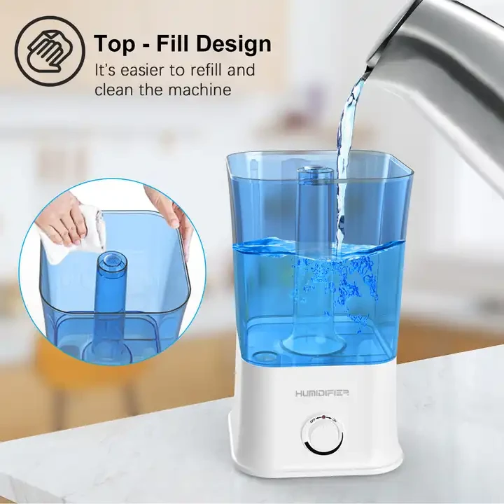 Humidifiers for Bedroom, 4L Ultrasonic Cool Mist Humidifiers for Baby, Large-capacity Air Humidifier Running All Day
