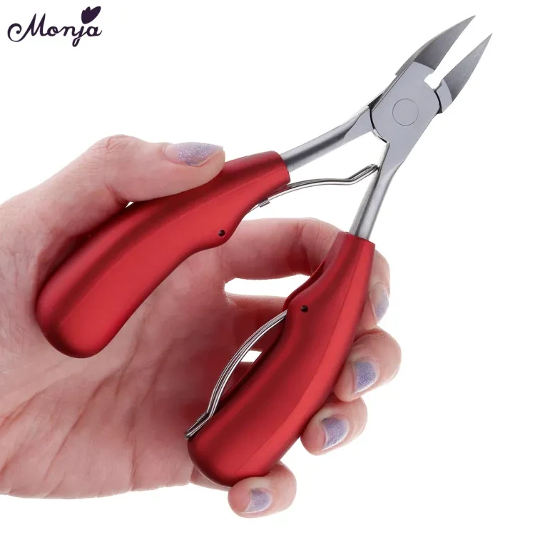 Monja Toe Nail Clippers Remove Dead Skin Nail Correction Nippers Ingrown Toenail Cuticle Scissor Edge Cutter Thick Pedicure Care Tool