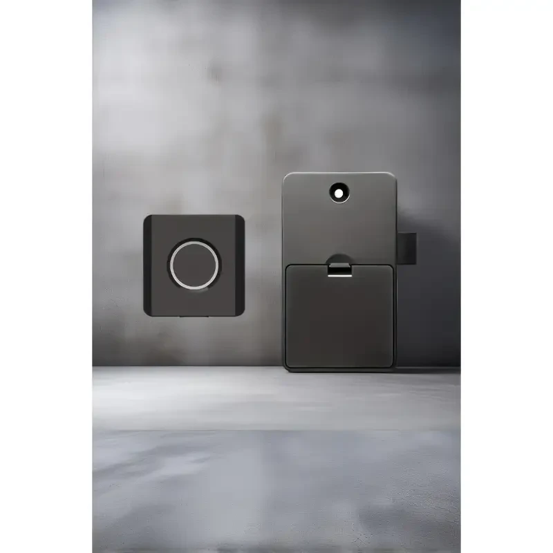 1pc Smart Fingerprint Cabinet Lock, Keyless Biometric Security for Home & Office, Battery-Powered