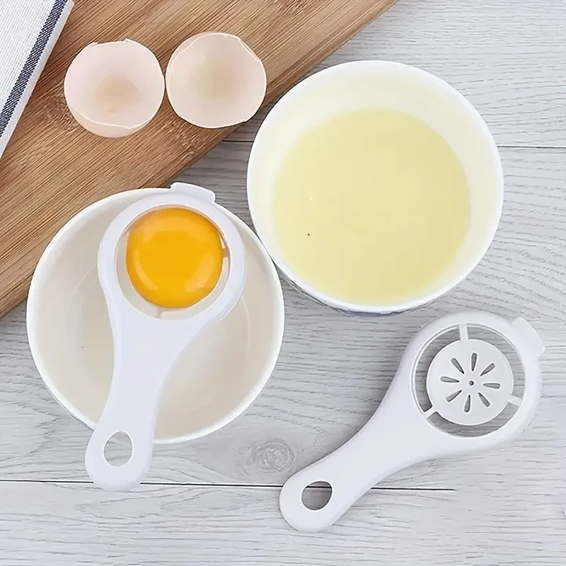 1pc/3pcs Egg White Separator, Egg Separator, Egg Yolk Separator, Egg White Filter, Plastic Egg White Filter, Kitchen Cooking Egg Separator