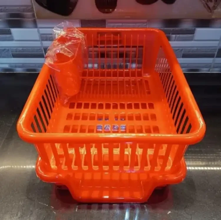 3 in 1 Fancy Plastic Plate Rack Durable Plastic Elegant Design Premium Quality Dish Rack-Sink Rack