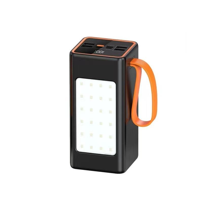 New Large Capacity 50000mah Power Bank LED Outdoor Light PD 66W Lithium Battery Fast Charging Factory Price Best 4USB+PD