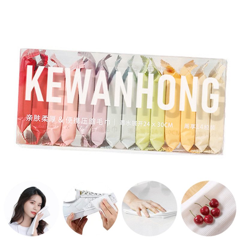 Reusable Compressed Towels 14pcs Compressed Towels Quick-drying One-time Portable Individual Package for Face Cleaning Travel Home Spa Office Compressed Towels for Face