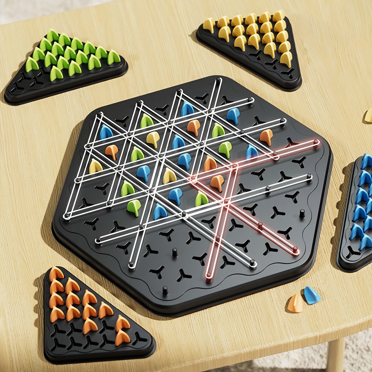 Colorful Chain Triangular Chess Game