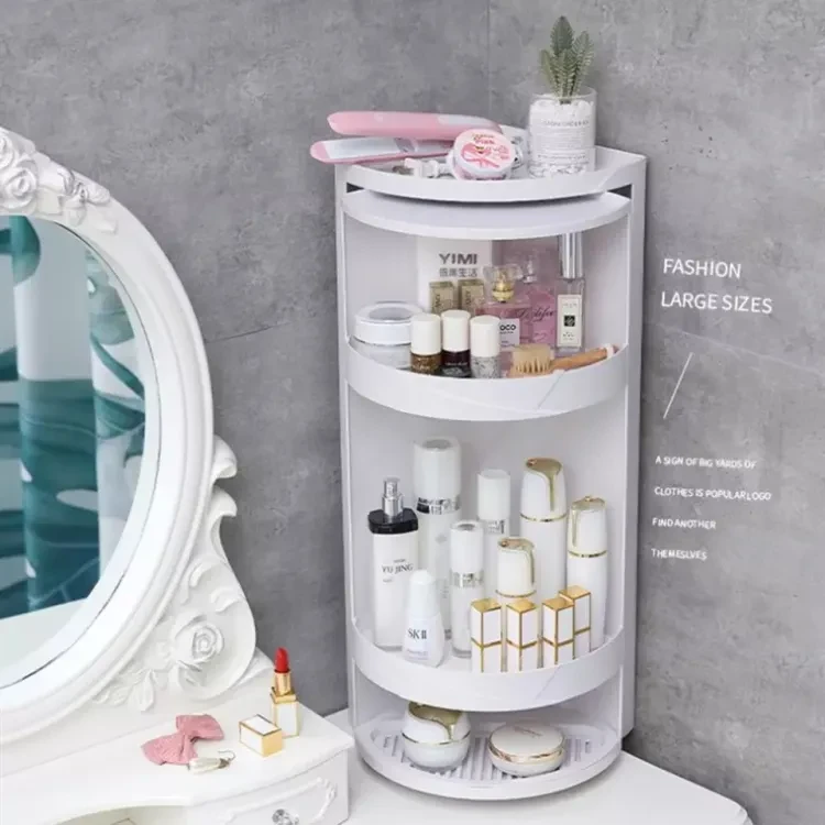 BAHTROOM CORNER CABINET 360 DEGREE 90 DEGREE ANGLE USE FOR BATHROOM ACCESSORIES , MAKEUP ACCESSORIES ,Vanity Furniture Bathroom Cabinet